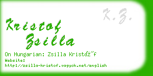 kristof zsilla business card